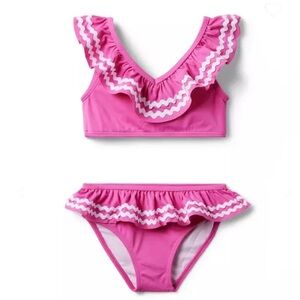 Janie and Jack Recycled Ric Rac Ruffle 2-Piece Swimsuit